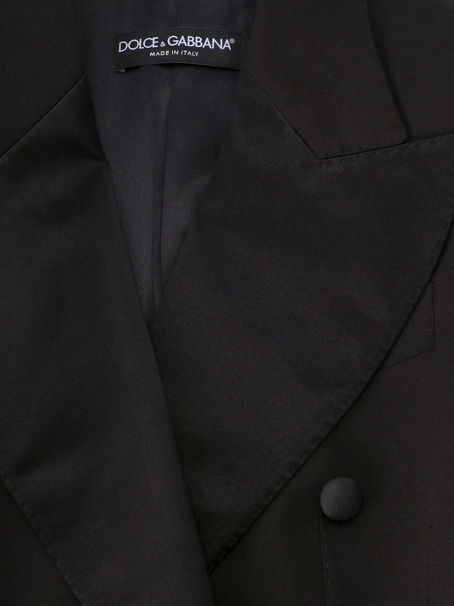 Virgin wool blend Tuxedo blazer with body detail