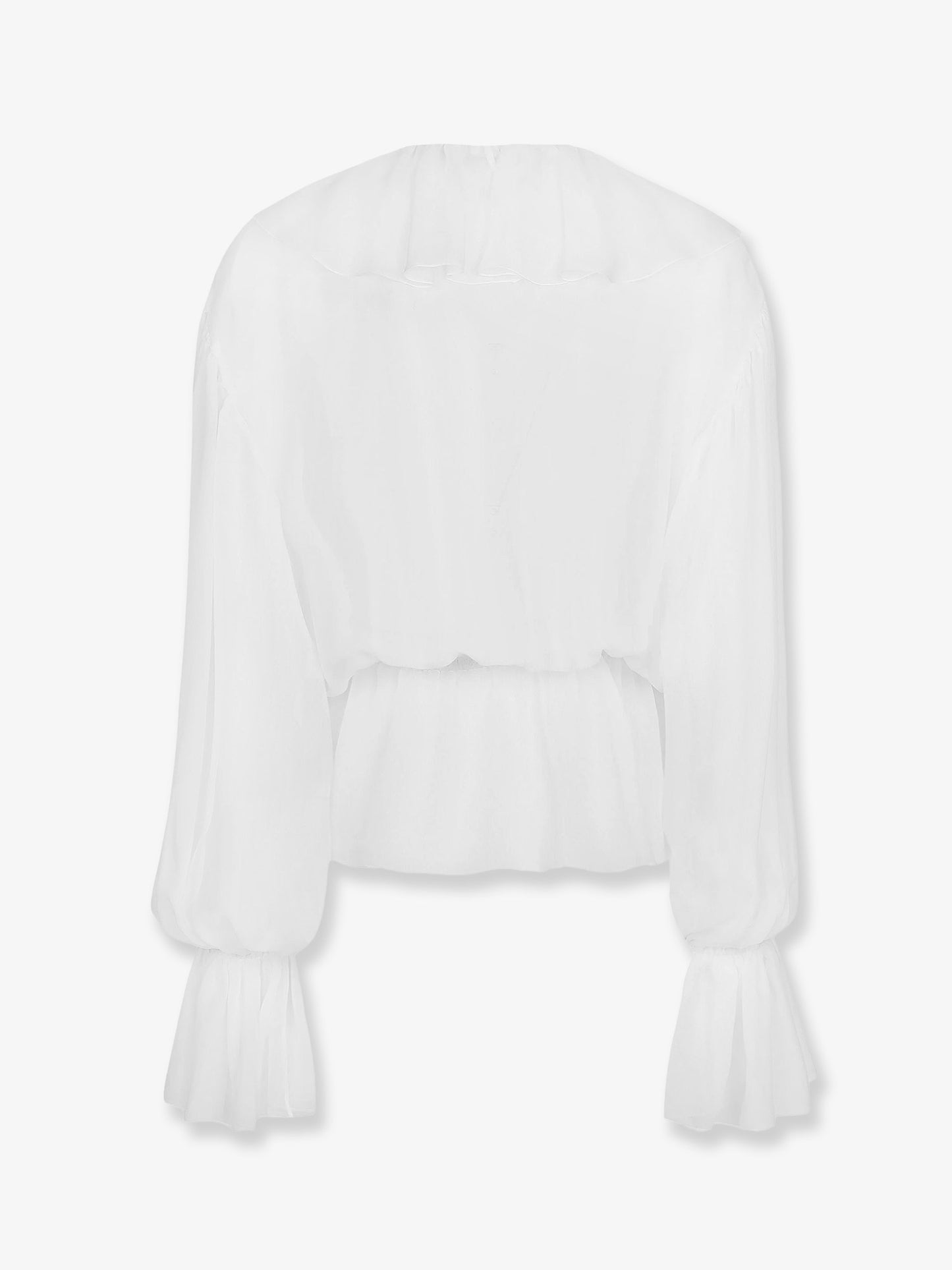 Chiffon shirt with volant