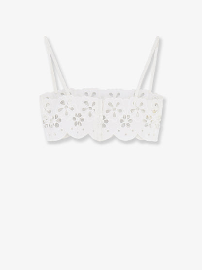 Top in cotone con ricamo cut-out thumbnail