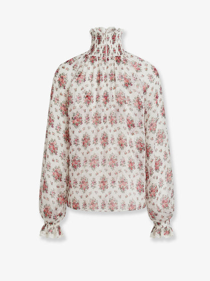 Camicia in chiffon con stampa Mazzolini di Fiori thumbnail