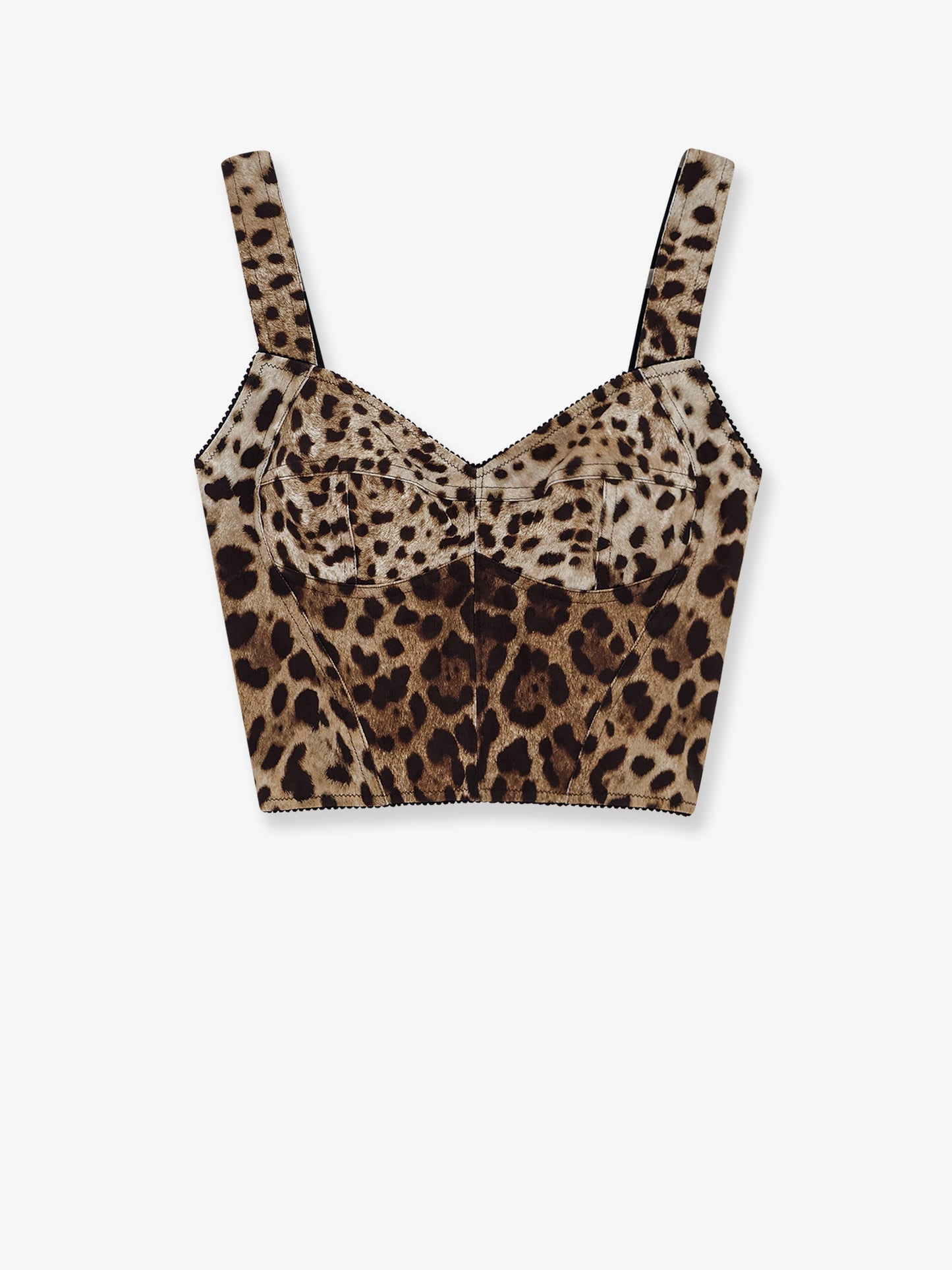 Top bustier con stampa animalier