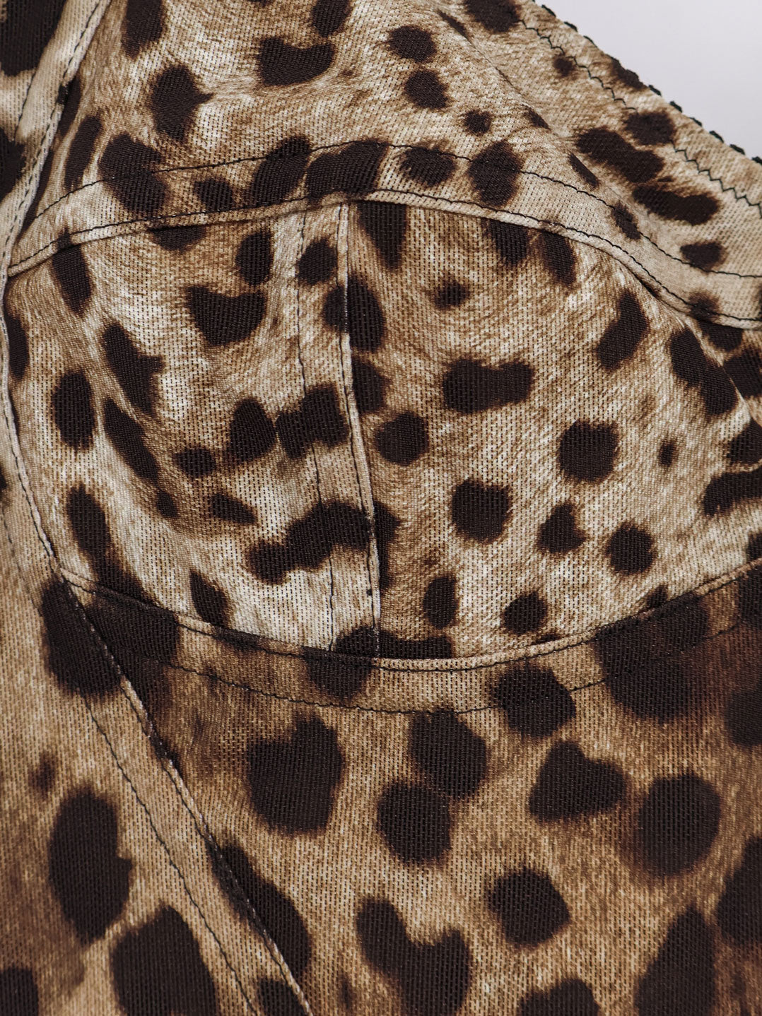 Top bustier con stampa animalier