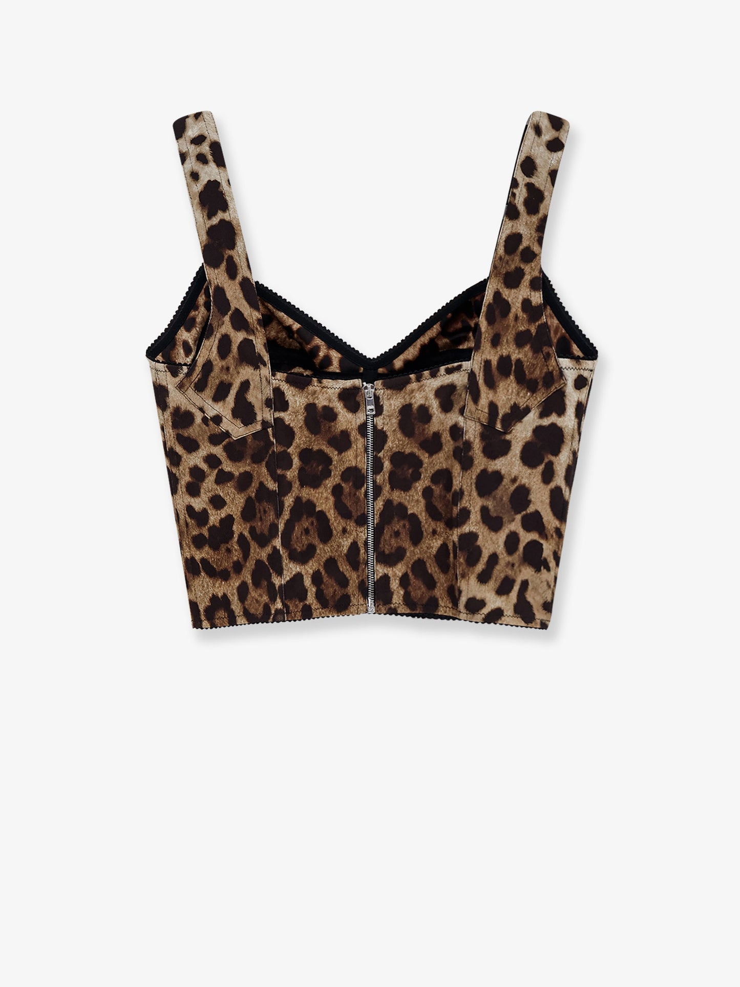 Top bustier con stampa animalier