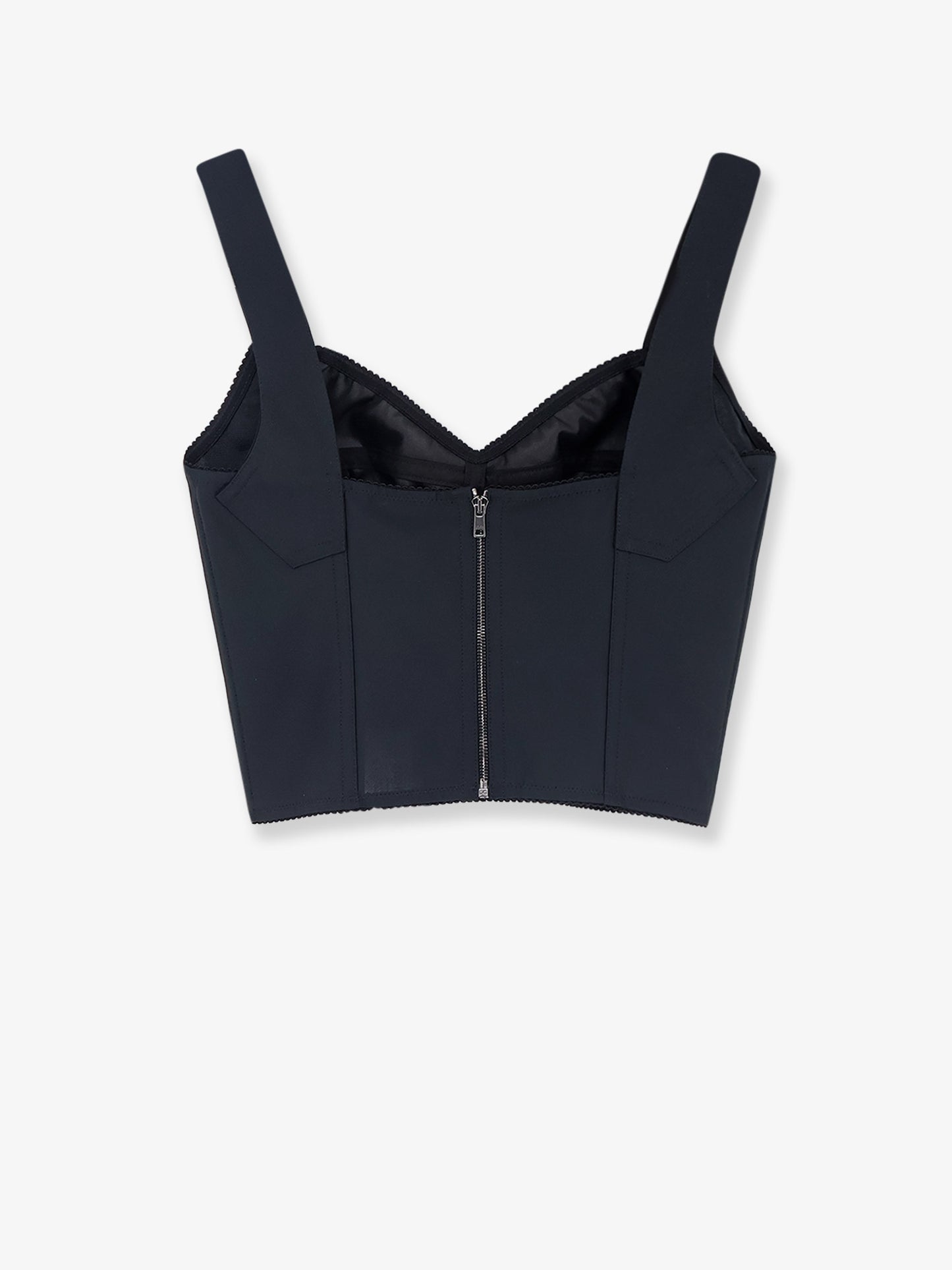 Bustier top with lace insert