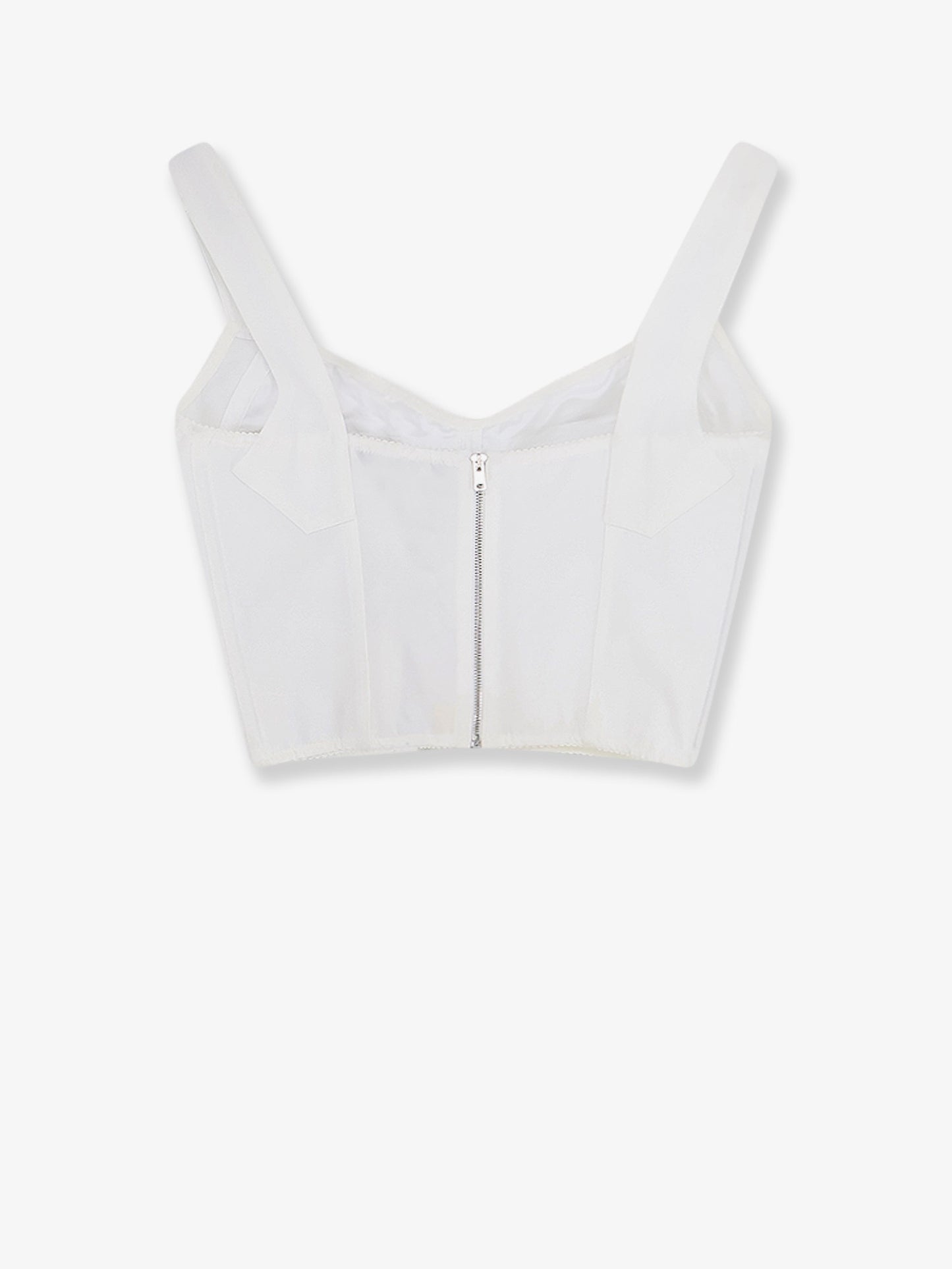 Top bustier con inserti in pizzo