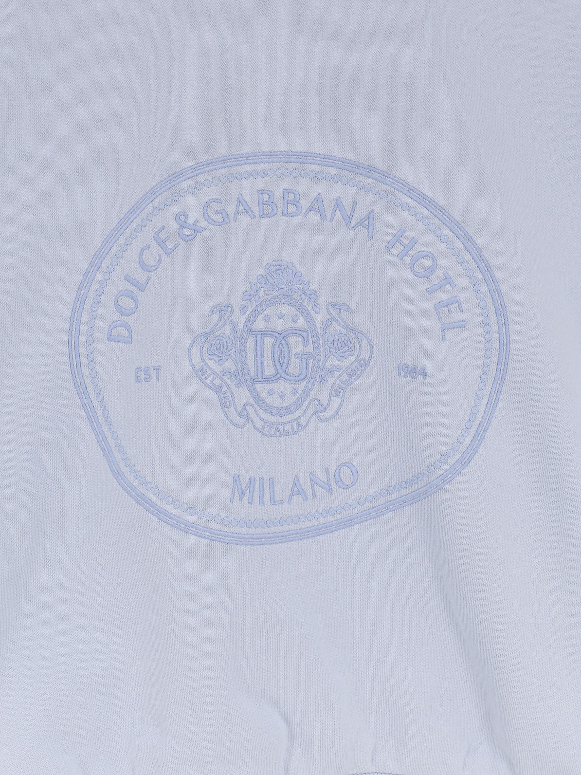 Felpa in cotone con ricamo iconico