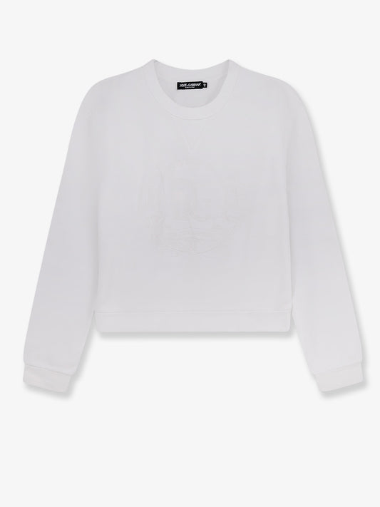 Cotton sweatshirt with Logo embroidery
