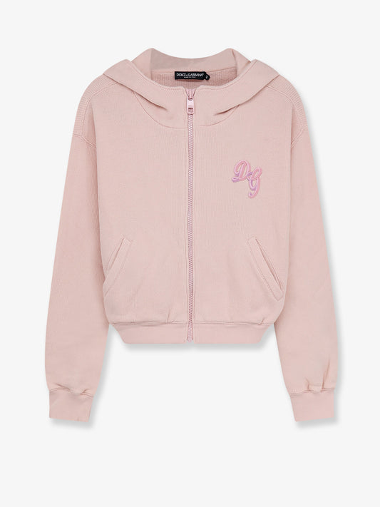 Cotton sweatshirt with embroidered logo on the front