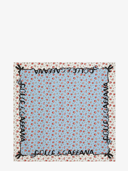 Silk foulard with Roselline print