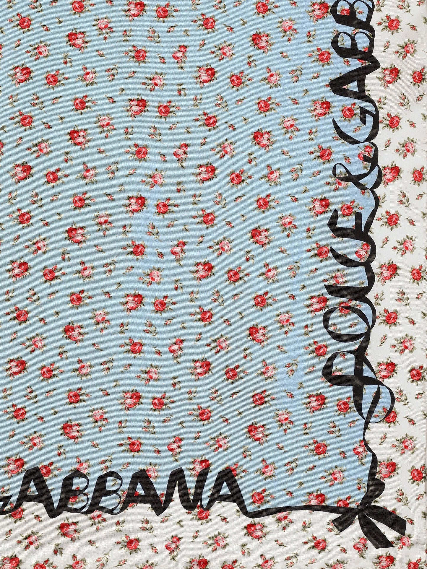 Silk foulard with Roselline print