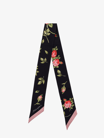 Silk twill bandeau with Bouquet Rose print thumbnail