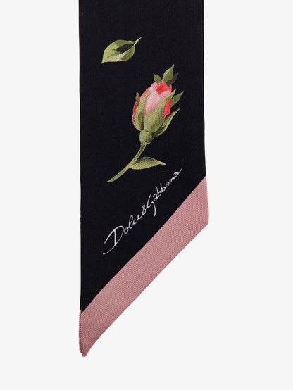 Silk twill bandeau with Bouquet Rose print thumbnail