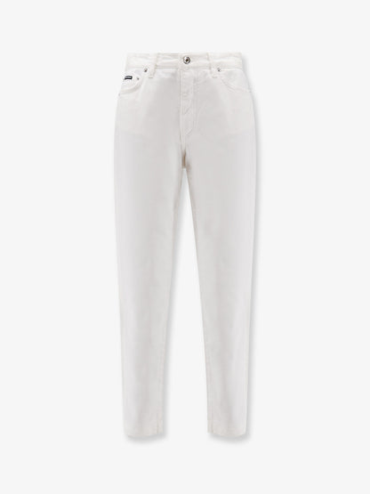 Audrey white denim trousers thumbnail