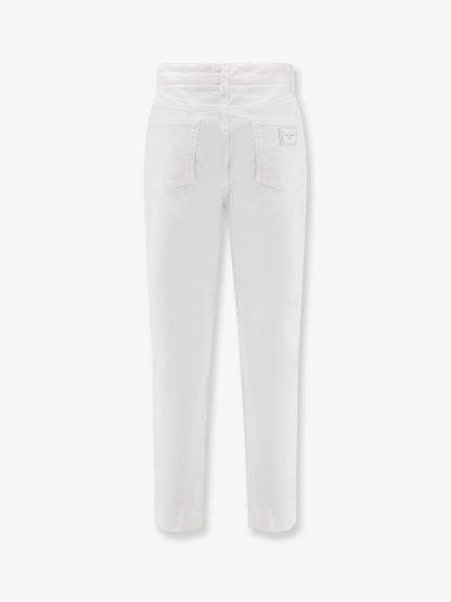 Audrey white denim trousers thumbnail