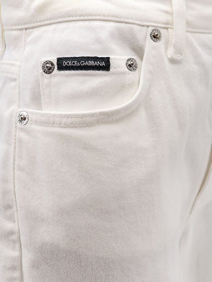 Audrey white denim trousers thumbnail
