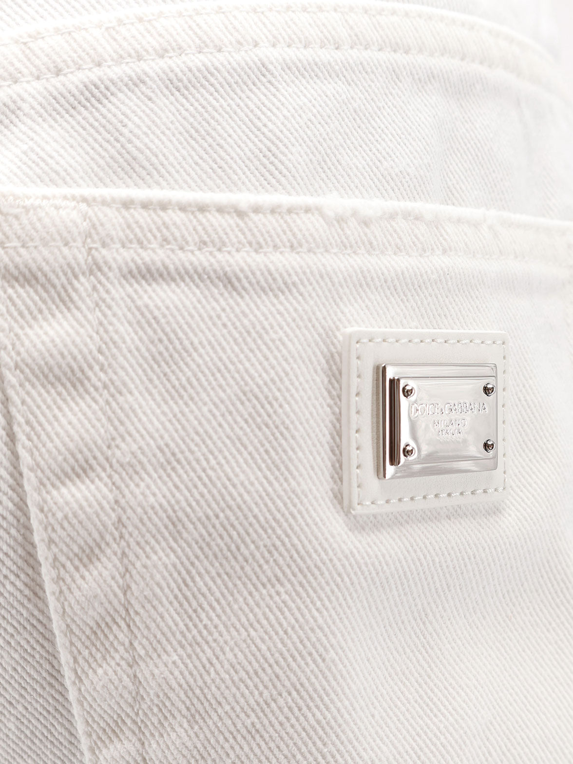 White denim shorts