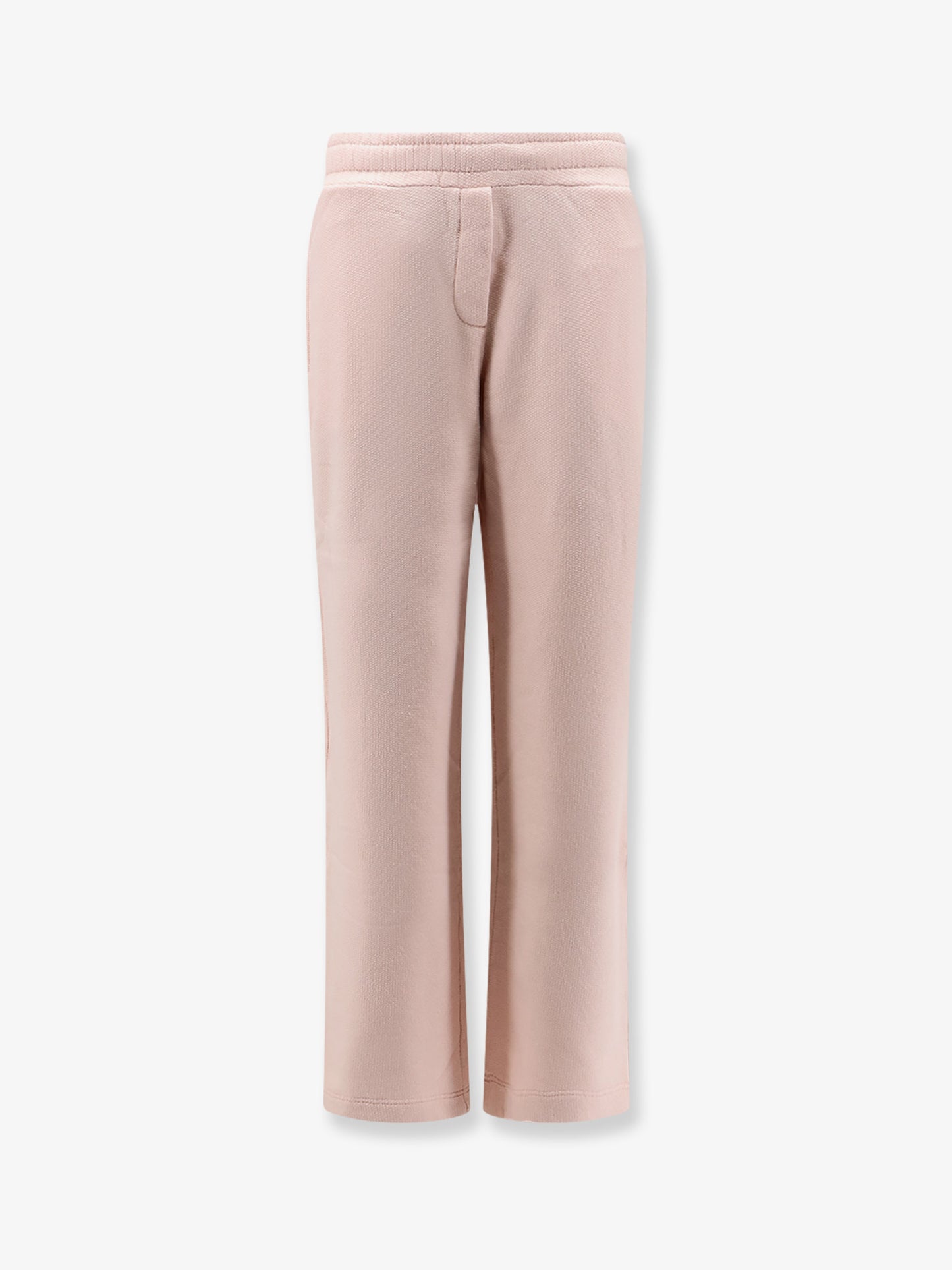 Cotton trousers with embroidered logo patch