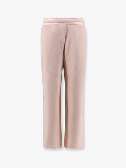 Cotton trousers with embroidered logo patch thumbnail