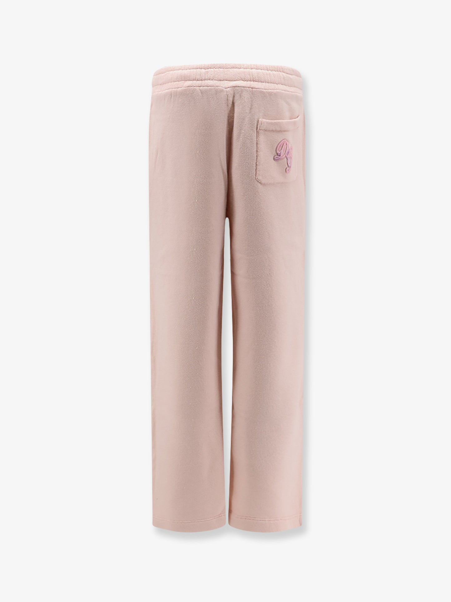 Cotton trousers with embroidered logo patch