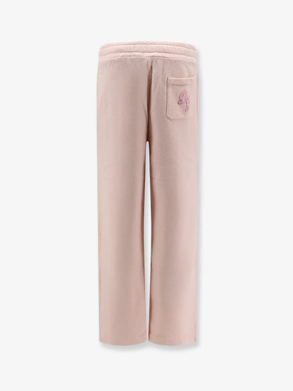 Cotton trousers with embroidered logo patch thumbnail