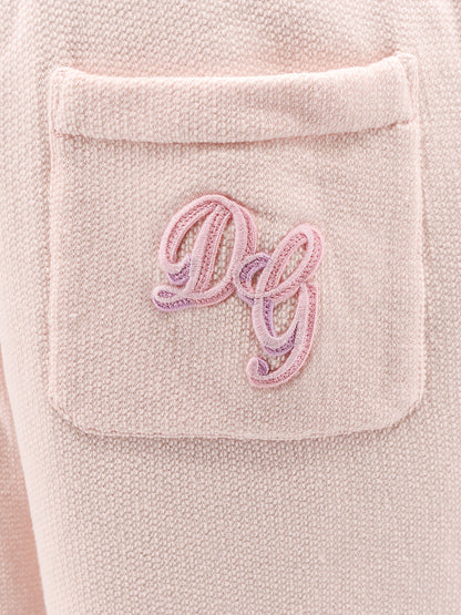 Cotton trousers with embroidered logo patch thumbnail