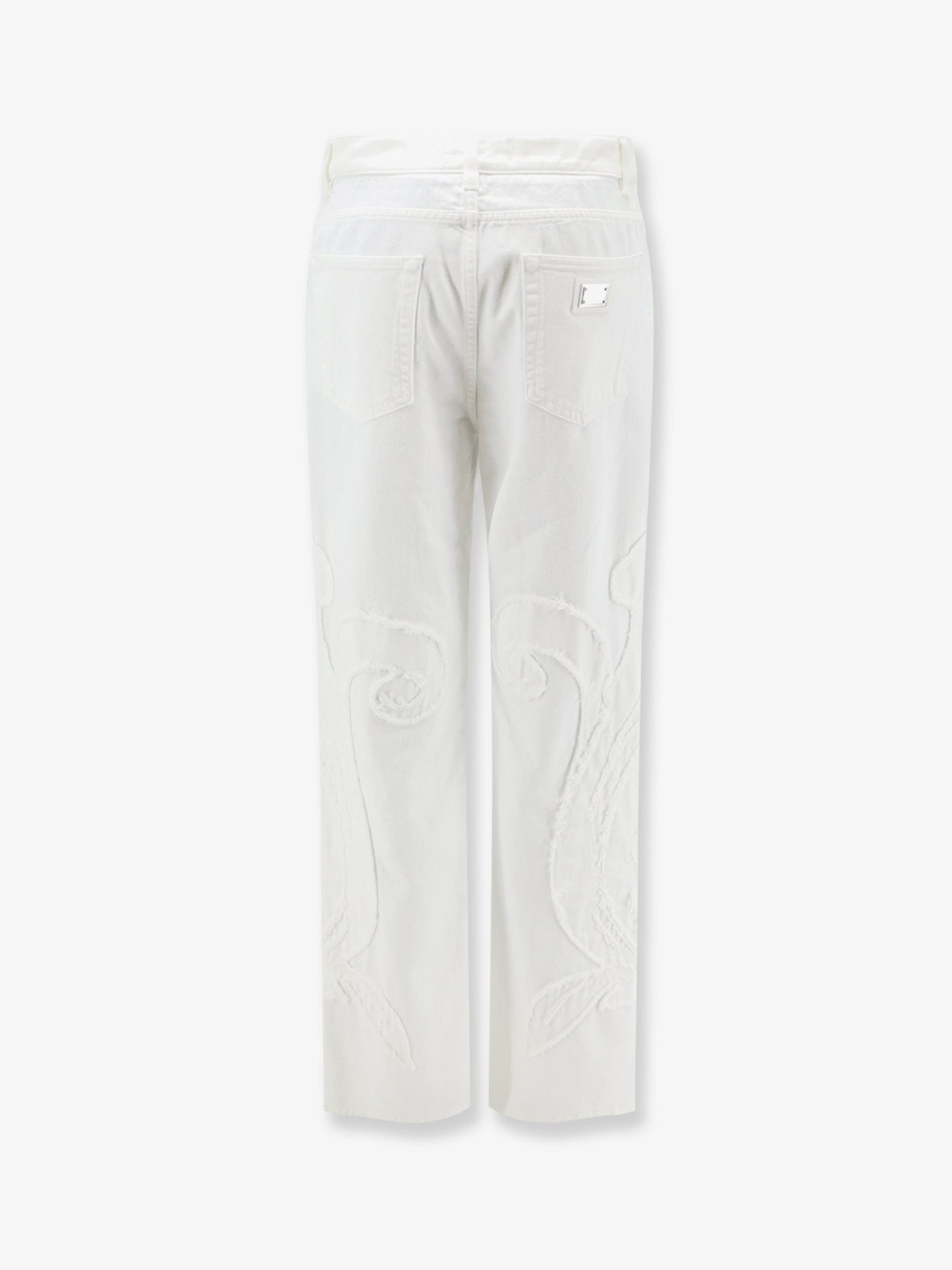 Boyfriend denim trousers with embroidery