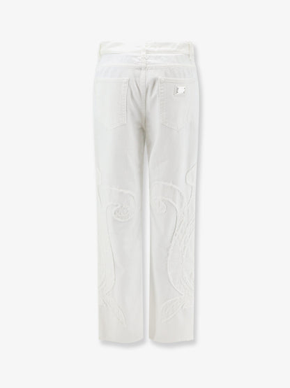 Boyfriend denim trousers with embroidery thumbnail