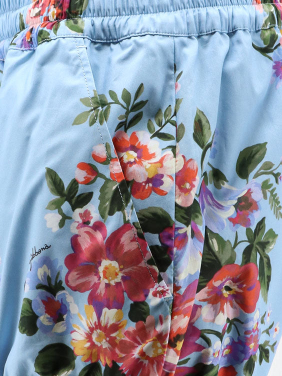 Poplin culottes with flower print