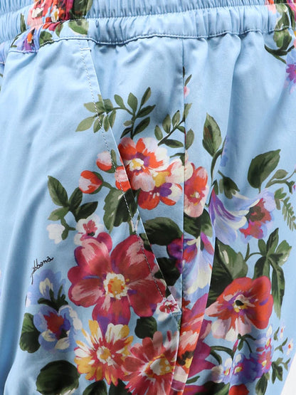 Poplin culottes with flower print thumbnail