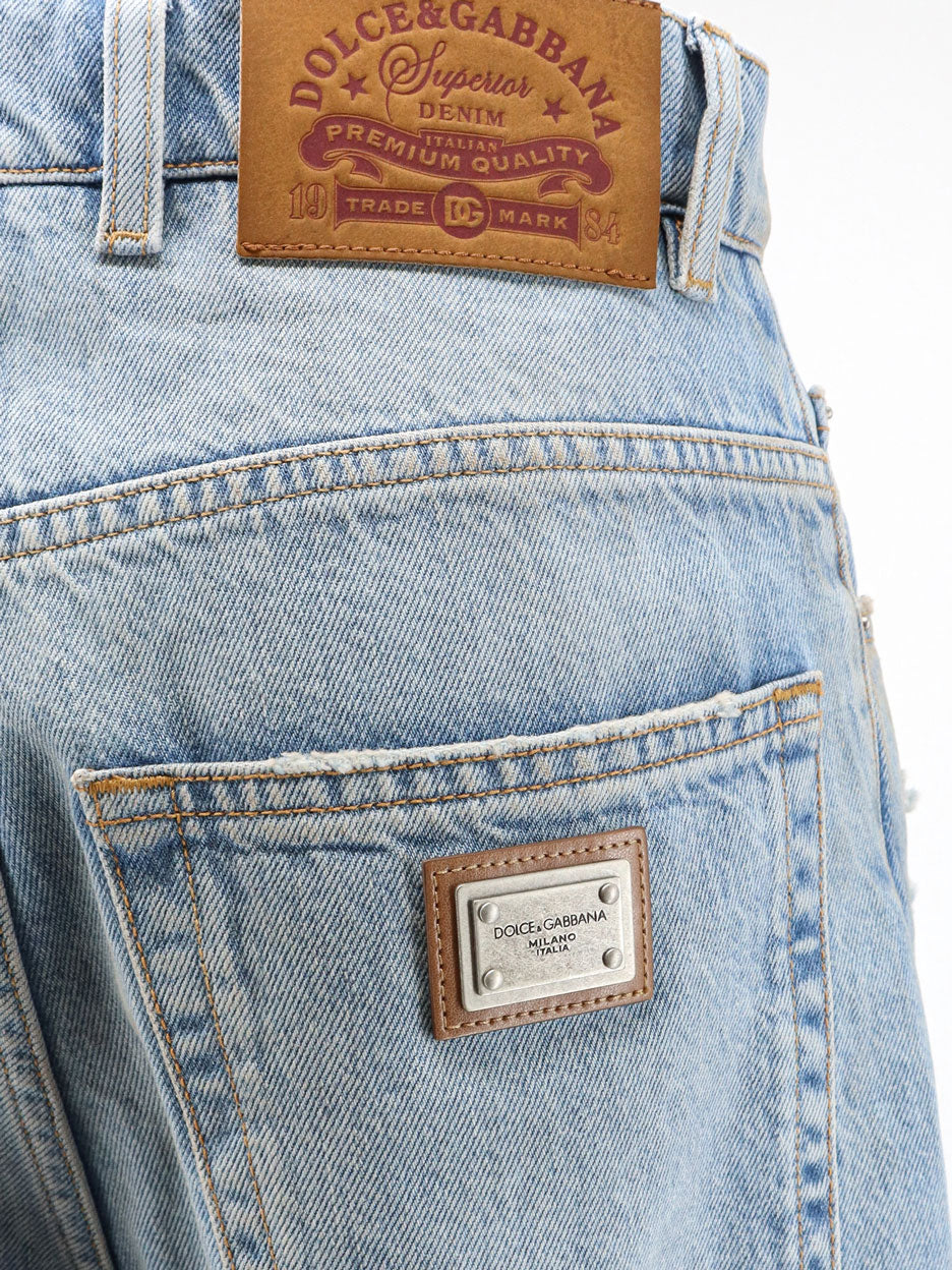 Jeans in blue denim