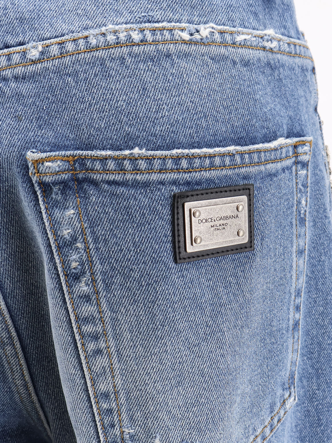 Blue denim jeans