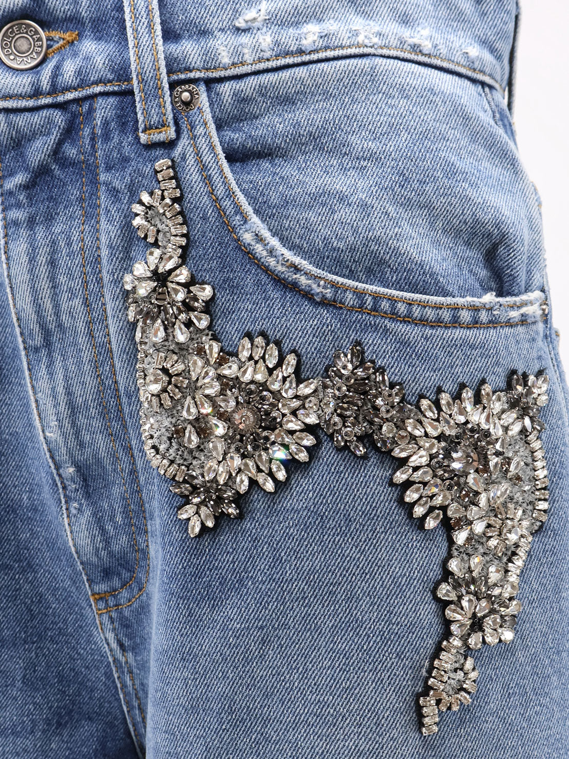 Blue denim jeans