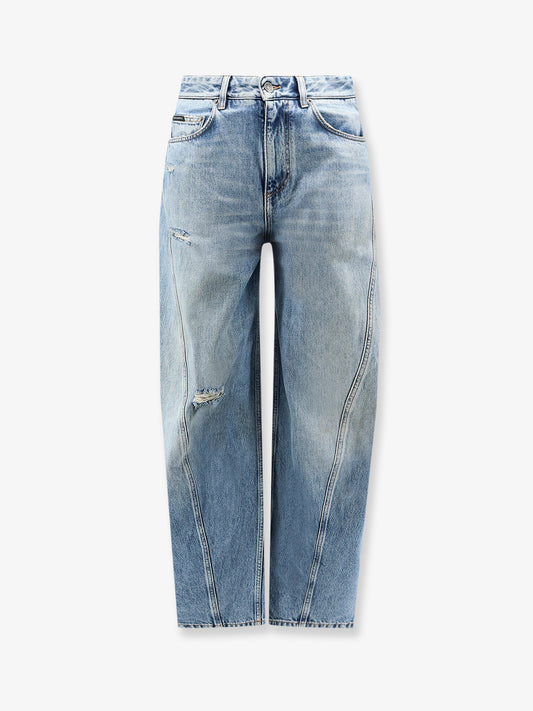 Blue denim jeans