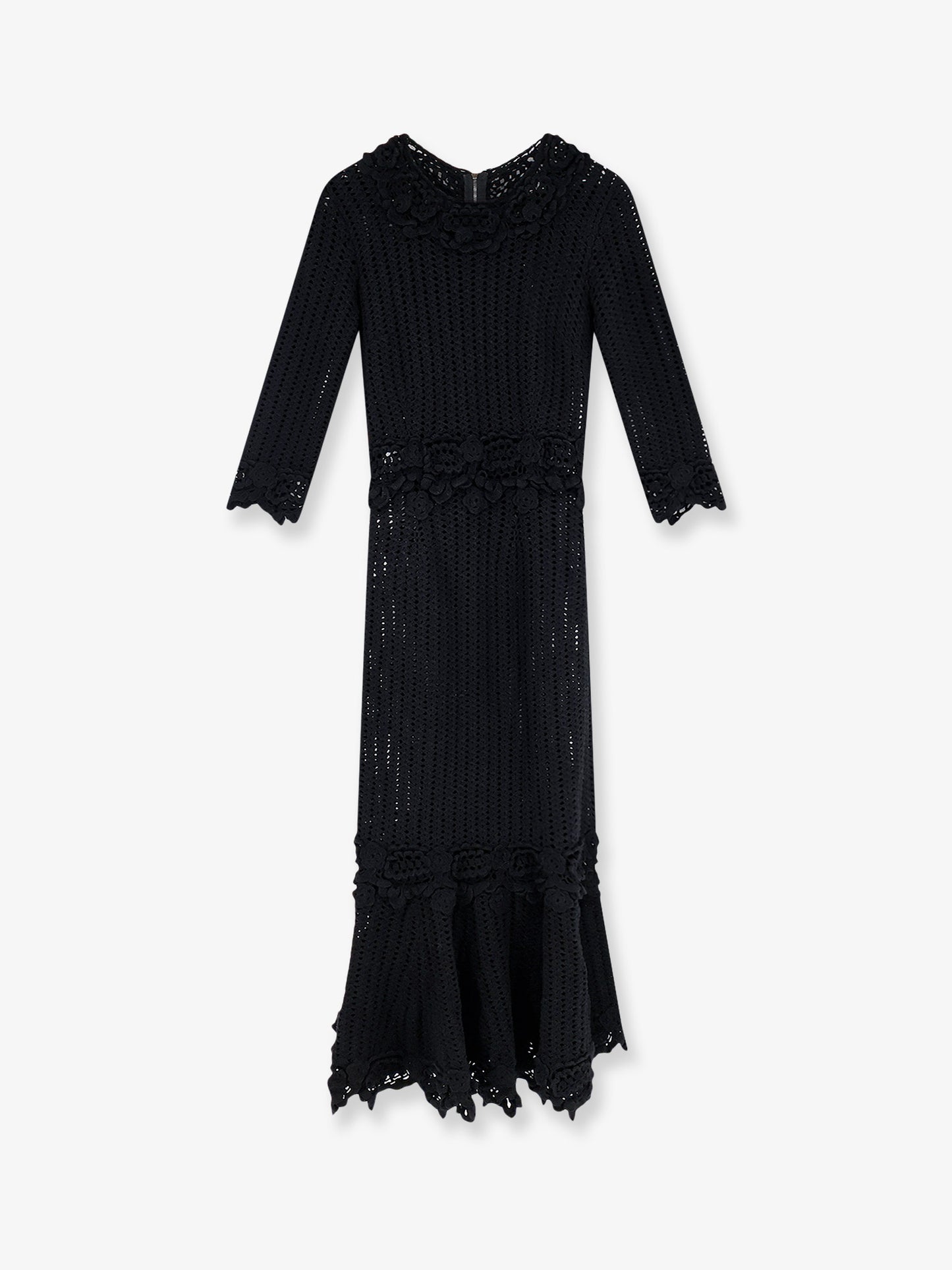 Vestito lungo in tessuto crochet