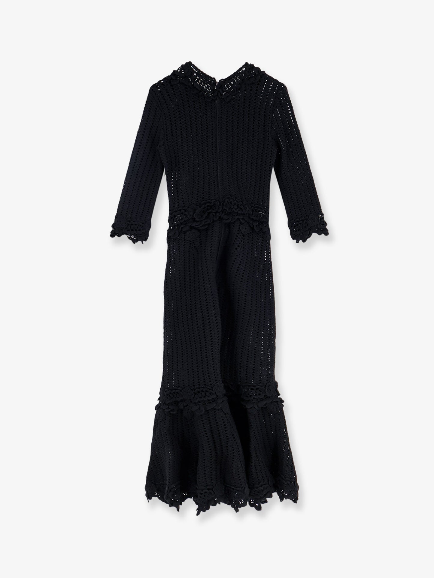Vestito lungo in tessuto crochet