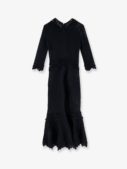 Vestito lungo in tessuto crochet thumbnail