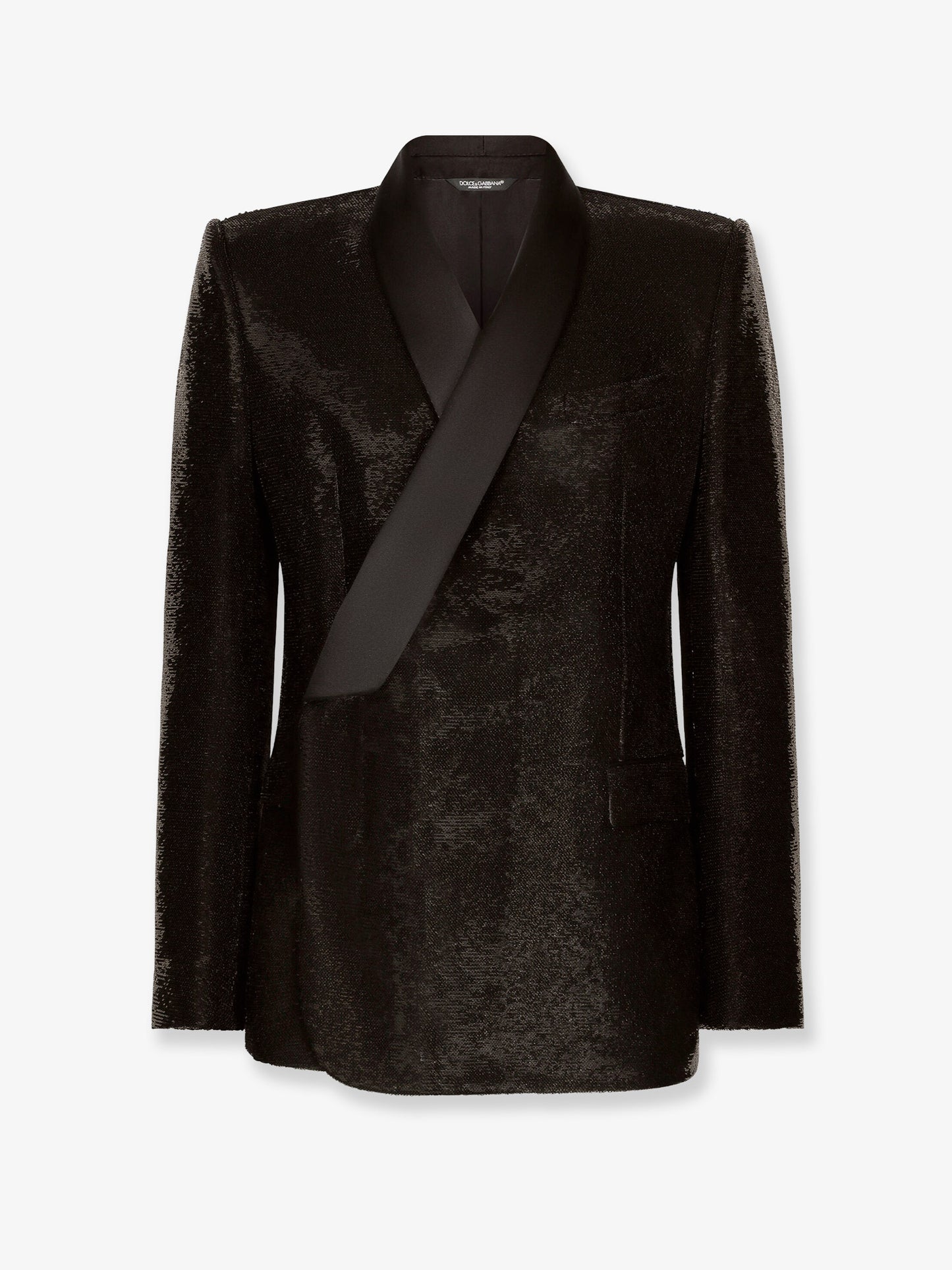 SiciliaTuxedo Blazer with All-Over Sequin Pattern