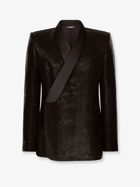 SiciliaTuxedo Blazer with All-Over Sequin Pattern