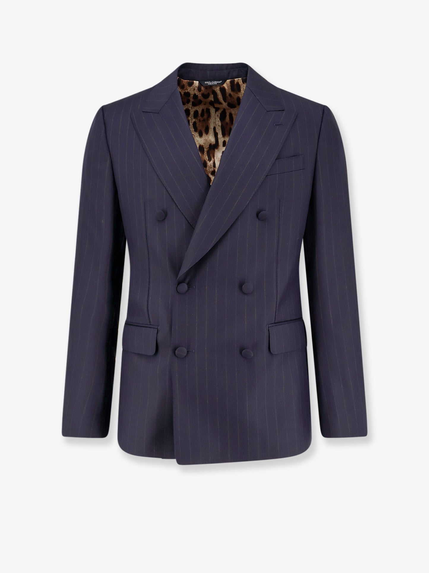 Sicilia virgin wool blazer with pinstripe motif