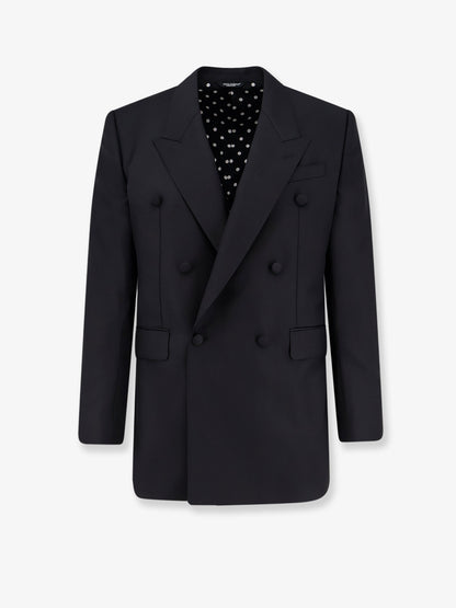 Double-breasted virgin wool blazer thumbnail