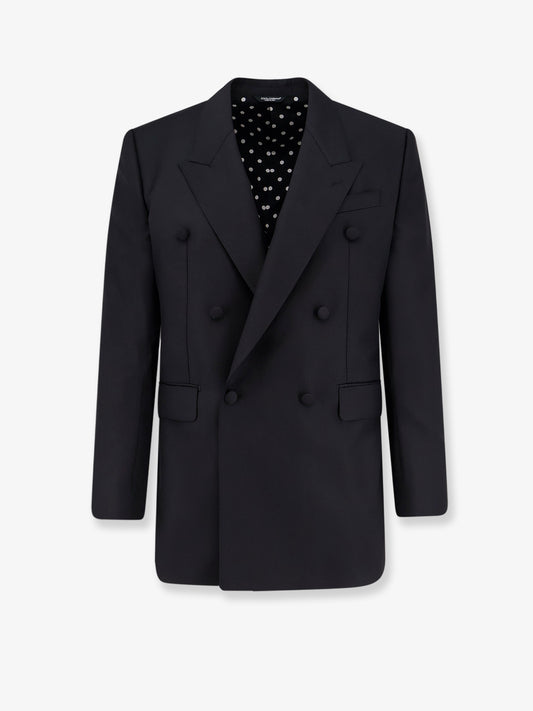 Double-breasted virgin wool blazer