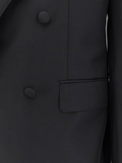 Double-breasted virgin wool blazer thumbnail