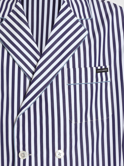 Cotton blazer with striped motif thumbnail