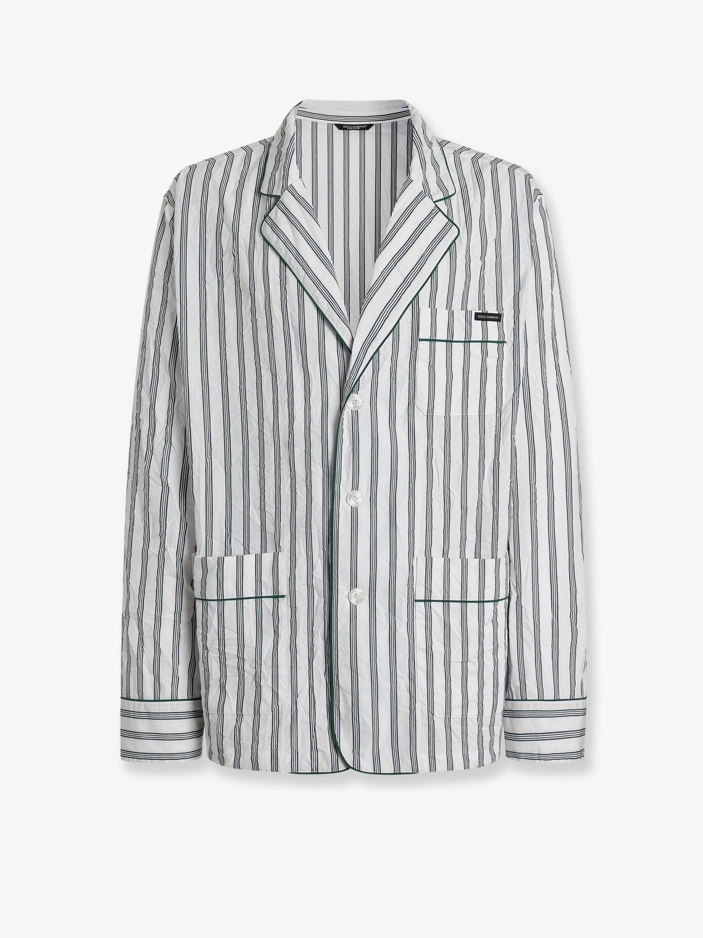 Vanity froissé fabric dressing gown shirt