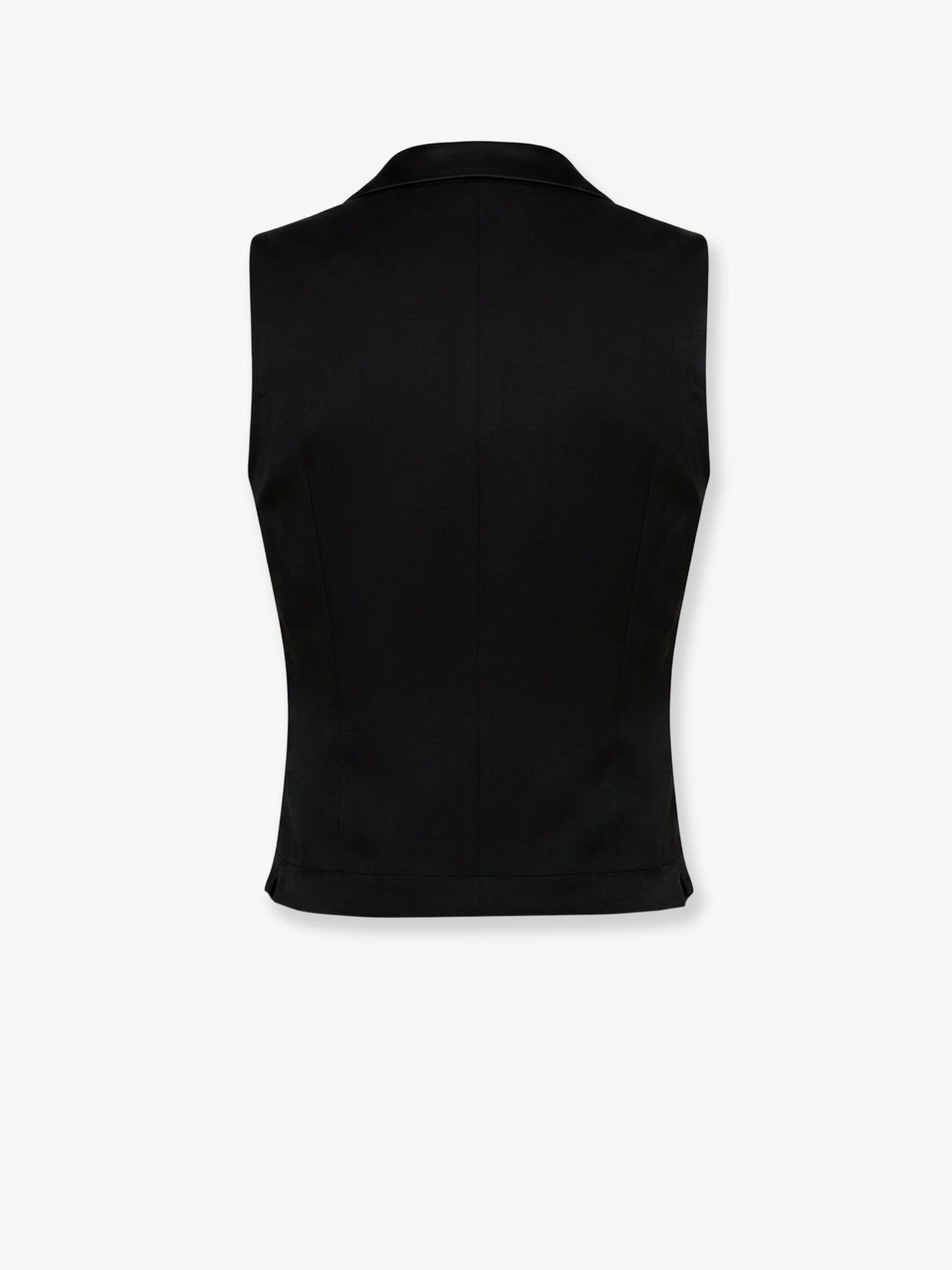 Gilet monopetto in gabardina