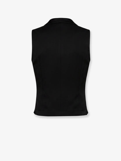Gilet monopetto in gabardina thumbnail
