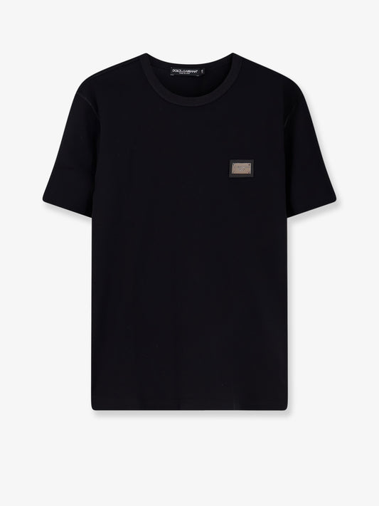 Cotton T-shirt with logo patch