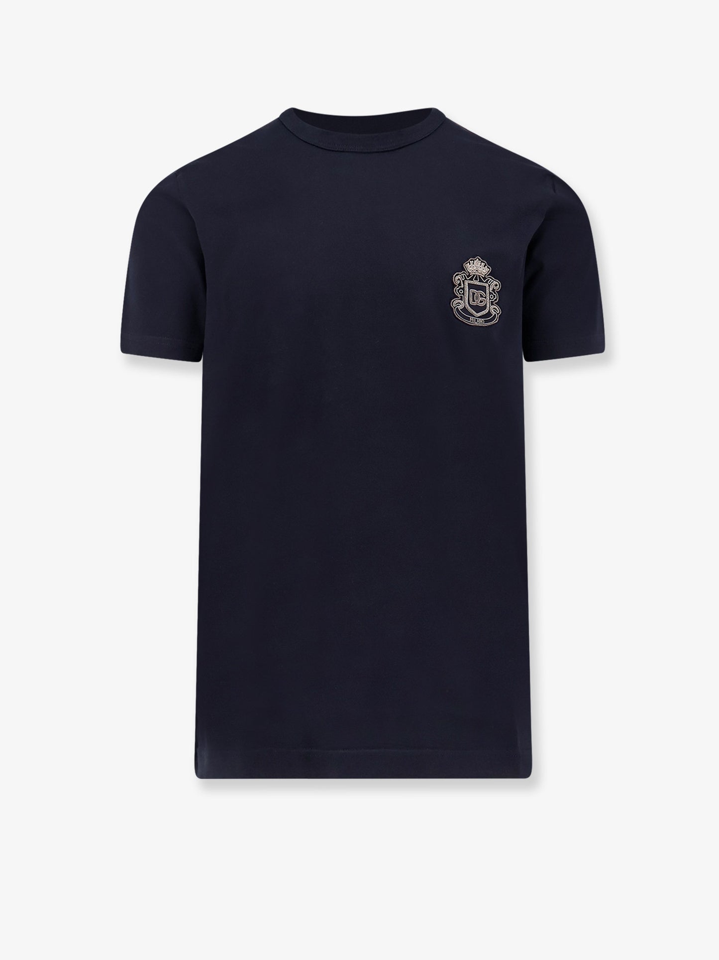 Cotton t-shirt with logo patch on the front
