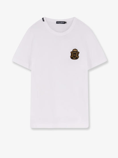 Cotton t-shirt with iconic logo patch thumbnail