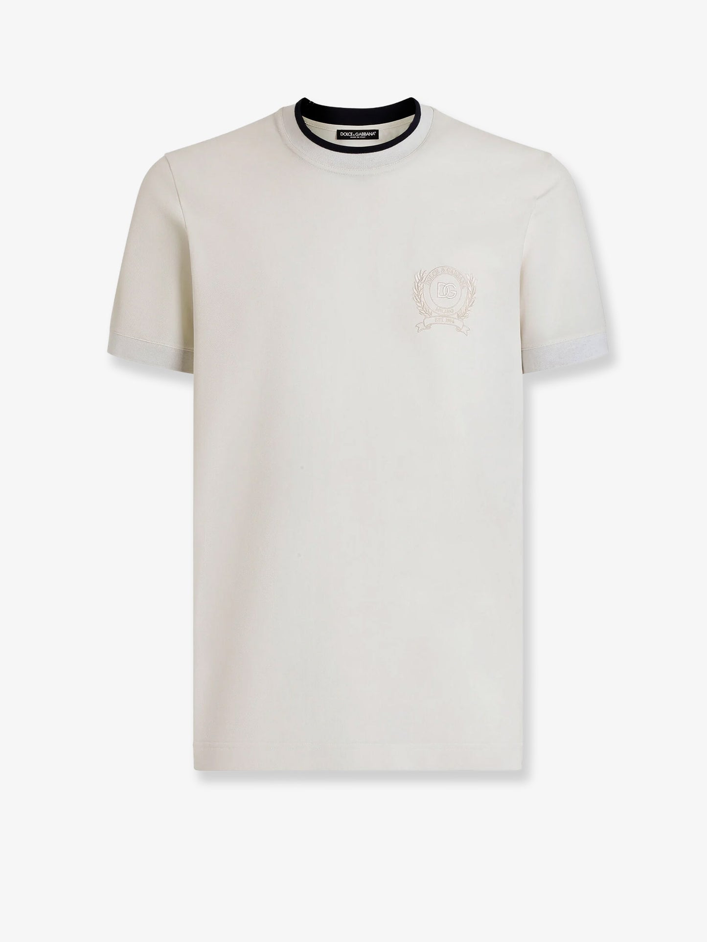 T-shirt in tessuto tecnico con ricamo frontale